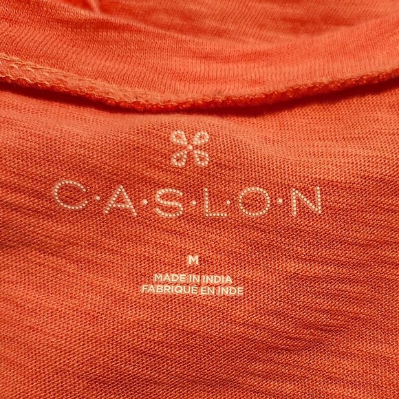 Caslon Soft Coral V-neck Neck T-Shirt - Picture 2 of 8